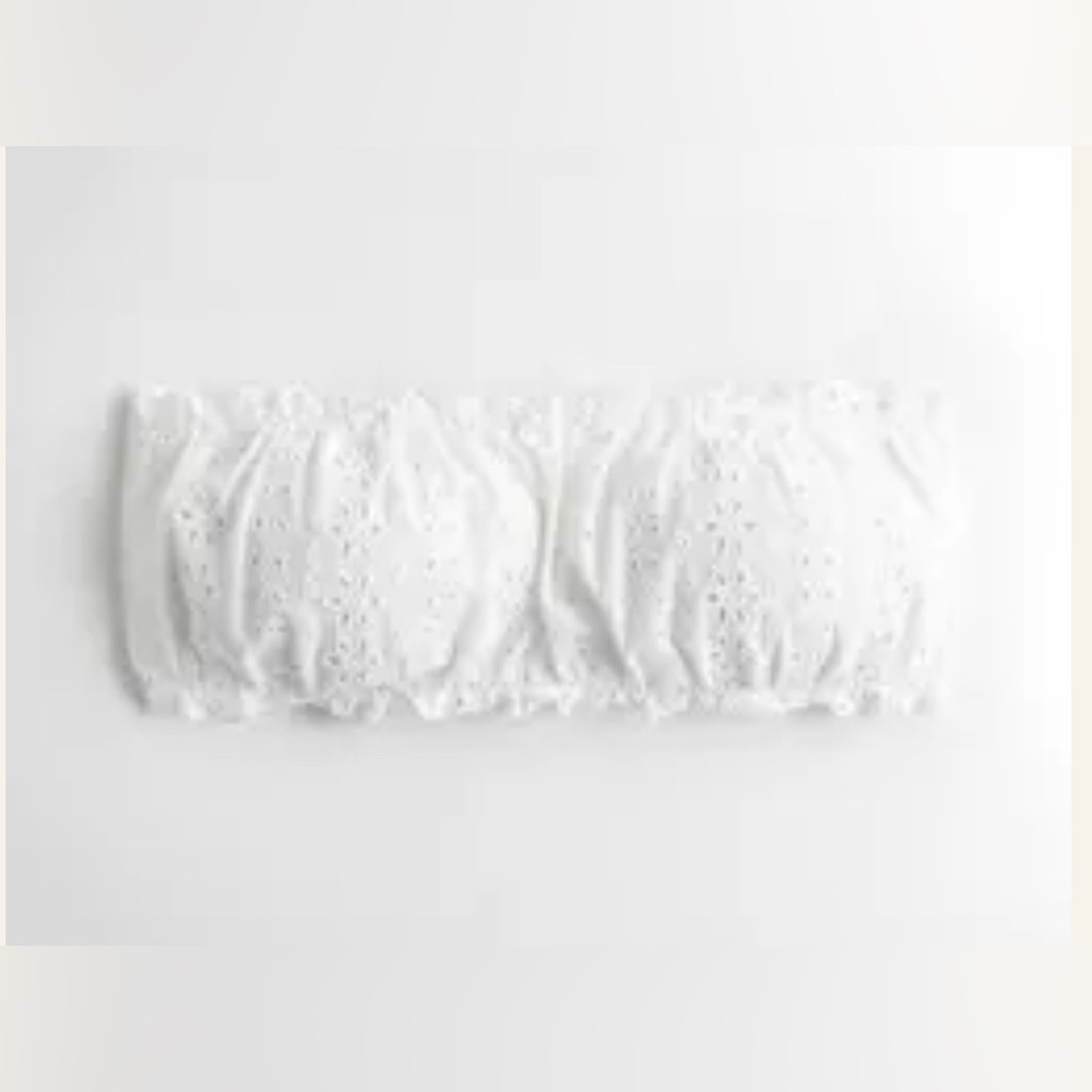 Hollister Eyelet lace Bikini Top Bandeau Small New